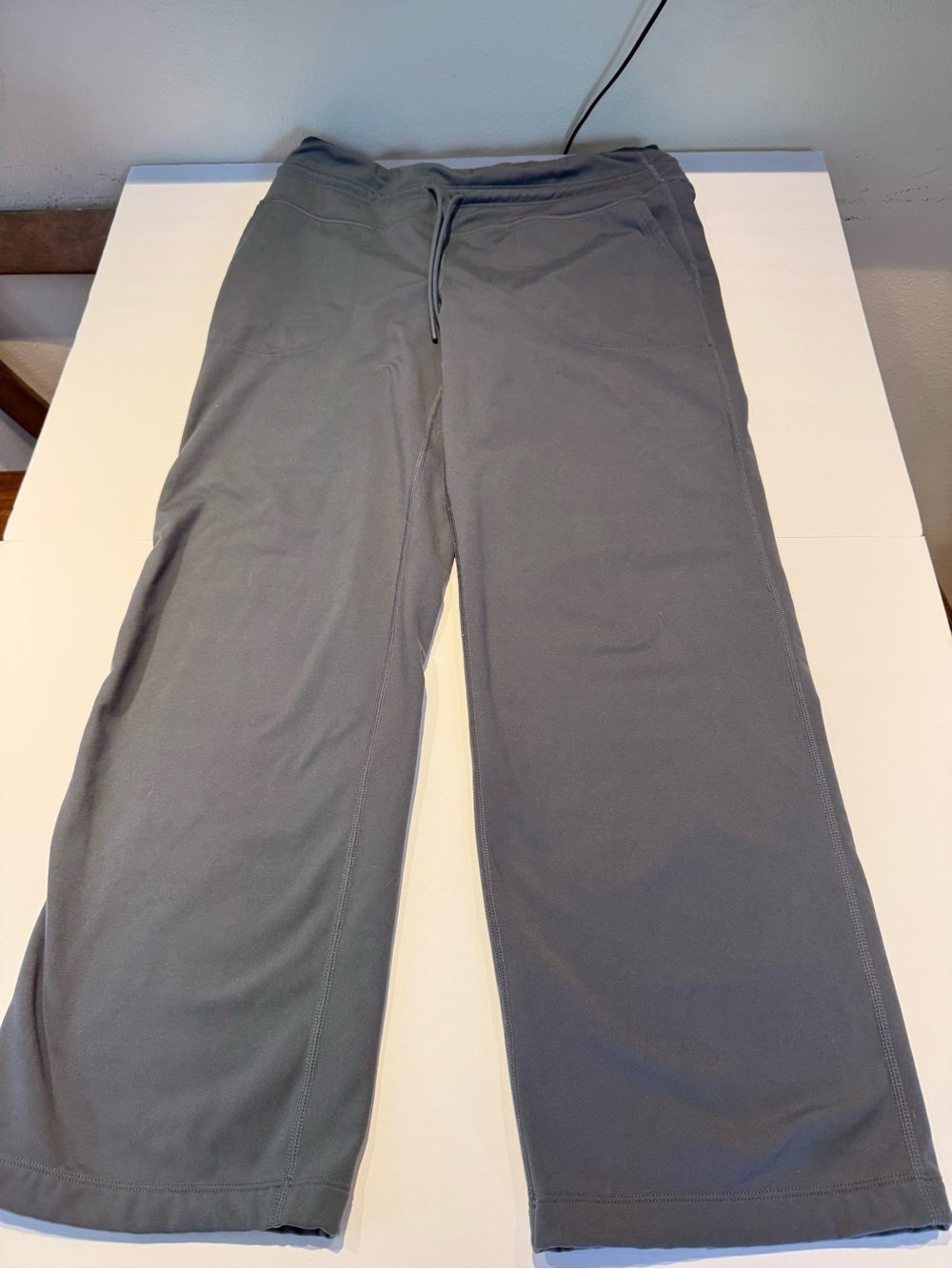 Mondetta Gray Wide-Leg Drawstring Lounge Pants
